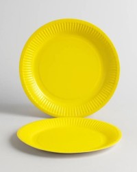 Набор бумажных тарелок 20 шт. "Party yellow" (230 мм)