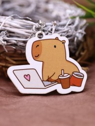 Брелок ECO из дерева «Capybara works»
