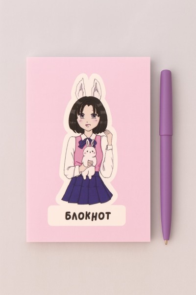 Блокнот А7 Аниме "Love bunny girl" 