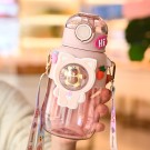 Бутылка+стикеры для декора "Little bear" розовая, 600 мл