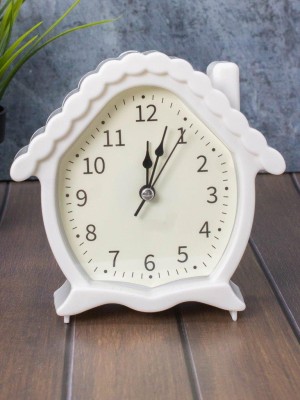 Часы-будильник «Cozy house», white (14,5х14,3 см)