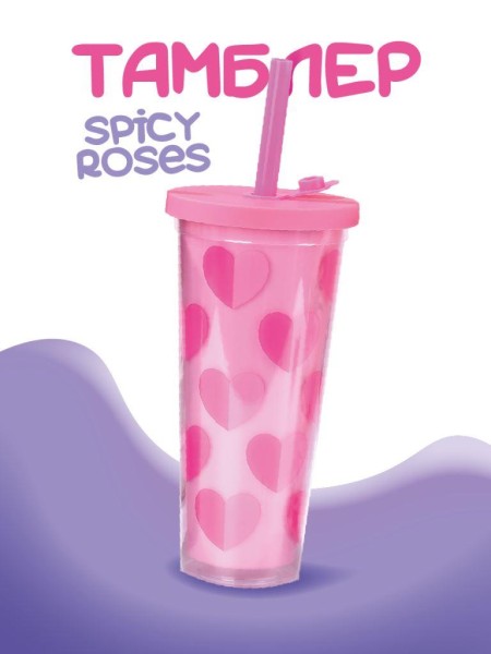 Тамбелр iLikeGift "Double heart", pink (650 мл) 