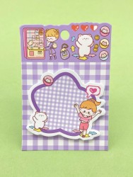 Блок стикер для записей "Checkered star", purple