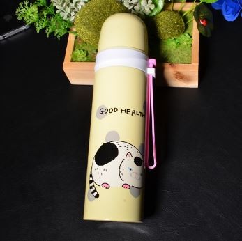 B-HS-6717-Z ТЕРМОС "Cats" yellow 500ml 