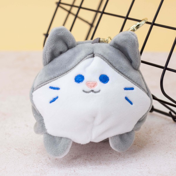 Брелок "Soft cat", white-gray 