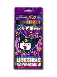 Карандаши цветные пластиковые 12 цв. "Kuromi. Ноты "