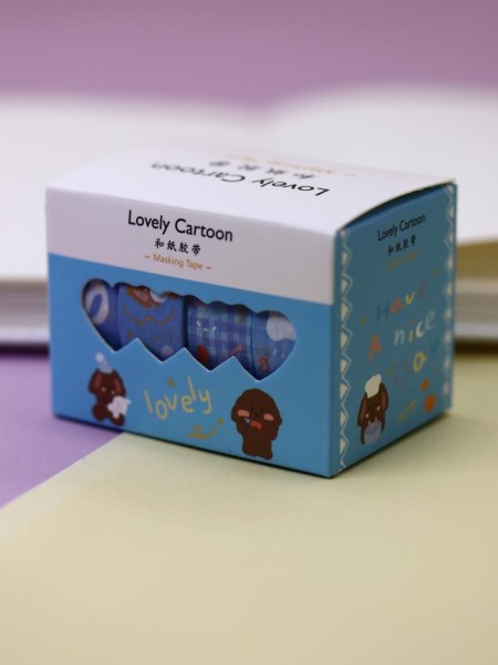 Набор декоративного скотча "Lovely cartoon", blue 