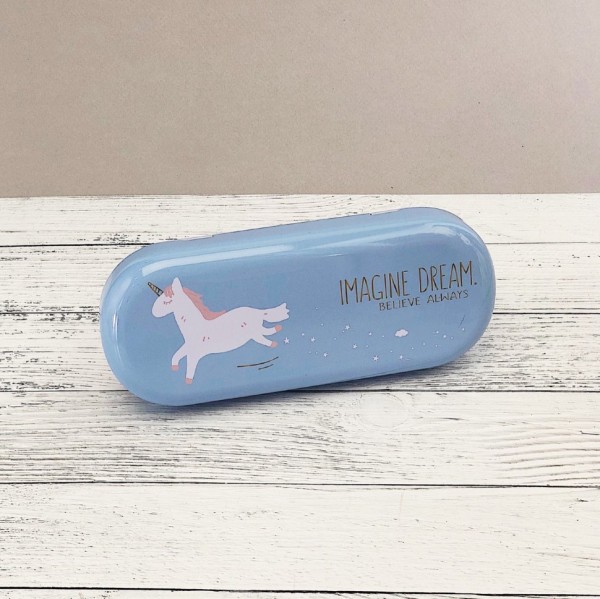 Чехол для очков "Unicorn presents", blue 