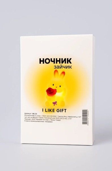 Ночник iLikeGift "Rabbit rose", white (6*11 см) 
