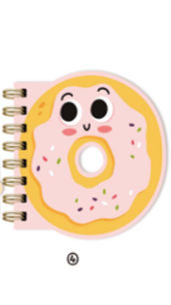 Блокнот на спирали (B6) "Donut", pink (13*18) 