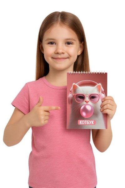 Скетчбук "Кот в наушниках", 14х20 см,  плотность 100 гр 