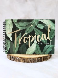 Скетчбук «Tropical leaves», 14х20 см,  плотность 100 гр