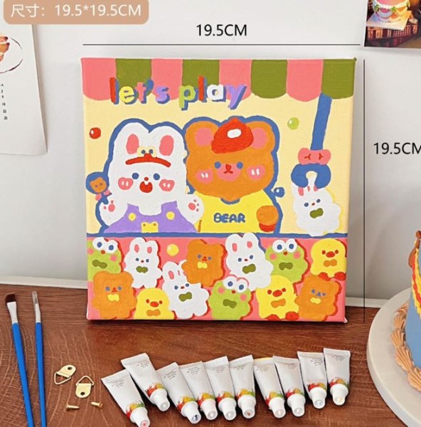 Картина по номерам "Let's play", 19,5x19,5 см 