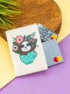 Держатель для карт-книжка "Sloth with flowers" (7 х 10 см)