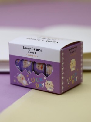 Набор декоративного скотча "Lovely cartoon", purple