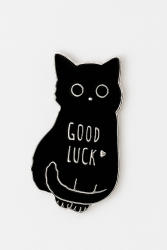 Значок металлический iLikeGift "Cat good luck"