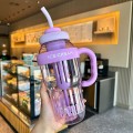Бутылка с трубочкой "Ice cream" фиолетовая, 1400 мл