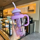 Бутылка с трубочкой "Ice cream" фиолетовая, 1400 мл