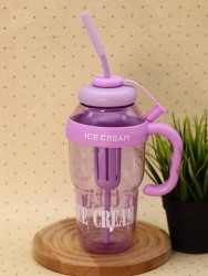Бутылка с трубочкой "Ice cream" фиолетовая, 1400 мл