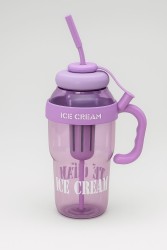 Бутылка с трубочкой "Ice cream" фиолетовая, 1400 мл