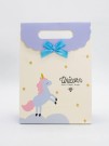 Пакет подарочный  (M) "Lovely unicorn", yellow (19x 9 x 27)