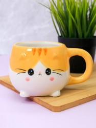 Кружка керамическая «Cat», orange, 450 мл