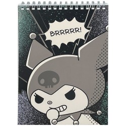 Блокнот А5 "Kuromi BRRRR", 60 л, клетка, обложка картон 200 гр/м2, 141*201 мм