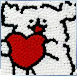 Картина из помпонов Draw Me! «Heart of a Dog», (20 х 20 см)