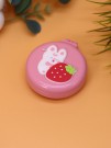 Расческа раскладная с зеркалом  "Strawberry hare folding", pink