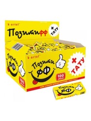 Жевательная резинка  "Позитифф" С ТАТУИРОВКРОЙ (шоубокс - 100 шт.)