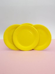 Набор бумажных тарелок 20 шт. "Party yellow" (180 мм)