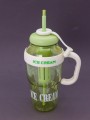 Бутылка с трубочкой "IIce cream" зелёная, 1400 мл