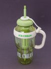 Бутылка с трубочкой "IIce cream" зелёная, 1400 мл