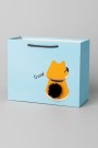 Пакет подарочный (S) "Back fox", blue (19.5*14.5*9.5)