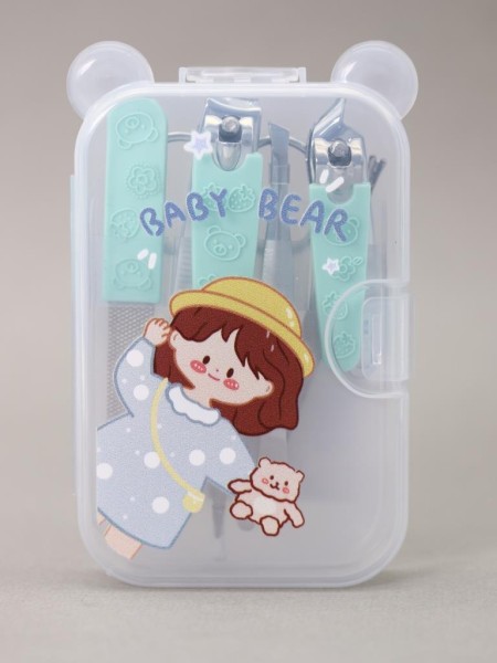 Маникюрный набор "Anime girl bear", blue 