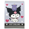 Блокнот А5 "Kuromi. Just chilling", 60 л, клетка, обложка картон 200 гр/м2, 141*201 мм