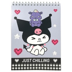 Блокнот А5 "Kuromi. Just chilling", 60 л, клетка, обложка картон 200 гр/м2, 141*201 мм