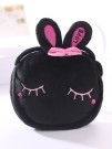 Сумочка плюшевая "Black hare", black (13*11.5 cm)