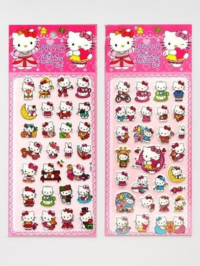 3D наклейки "Hello Kitty" (10*22 см), mix 