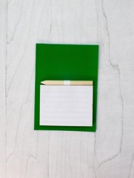 Магнитный блок для записей с карандашом «Simple», green, 10х14 см