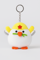 Плюшевый брелок "Chick soldier", white (9 см)