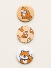 Набор значков 3 шт. iLikeGift Аниме «Shiba inu»