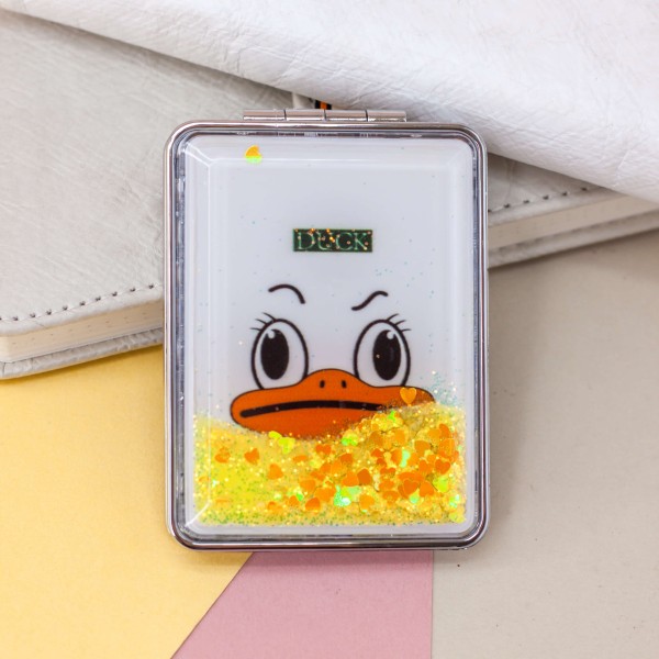 Зеркало-шейкер раскладное "Animal duck", white (8*6 см) 