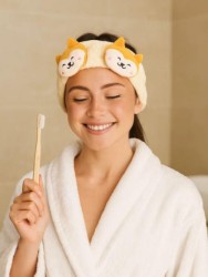 Повязка на голову "Doggy smile", yellow
