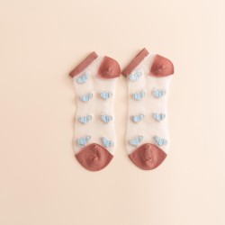 Носки iLikeGift «Glass hearts», red, мужские/женские евро размер 35-45
