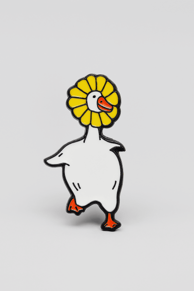 Значок металлический iLikeGift "Flower goose" 