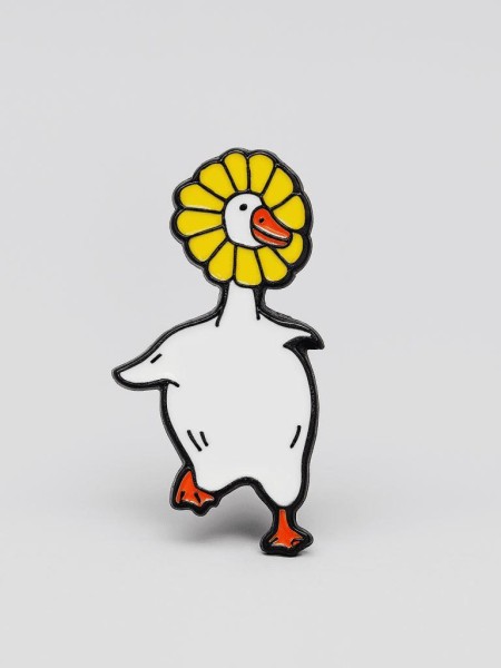 Значок металлический iLikeGift "Flower goose" 