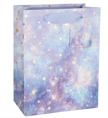 Пакет подарочный "Starry sky"M, light blue