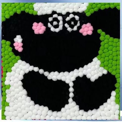 Картина из помпонов Draw Me! «Cute sheep», (20 х 20 см) 