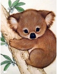 Алмазная мозаика "Коала", 15х20 см